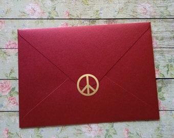 Peace Symbol Stickers, 16+pcs,  0.75 -2in (1.9-5cm), vinyl decals