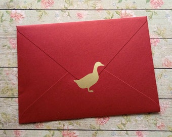 12+ Duck Stickers,  envelope seal, craft supply, 0.5-2.5in (1.2-6.3cm), vinyl decals