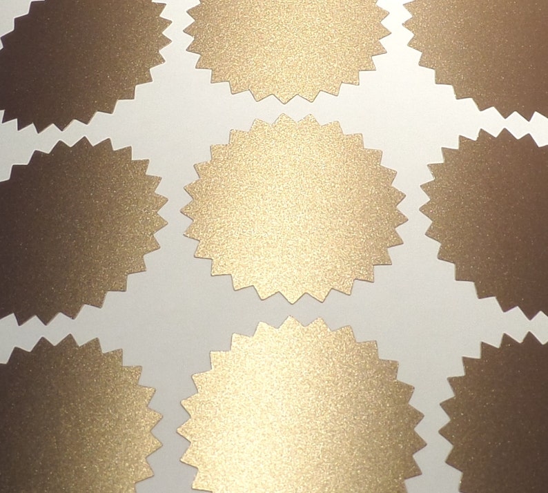 100 Gold  stickers  starburst vinyl decal  removable 