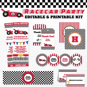2.00 each Race car Birthday Favors /'Make your own racecar/' sticker sheet with topper /'Pretty Personal by Jenna/'