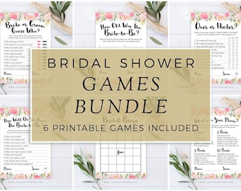 Printable Bridal Shower Games Bundle