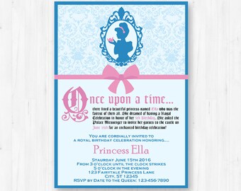 Cinderella Princess Invitation - Printable Princess Birthday Party Invitation - Instant Download with Editable Text