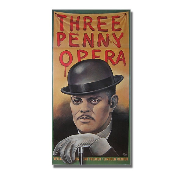 THREE PENNY OPERA 1976 revival–original print 42"x 84"