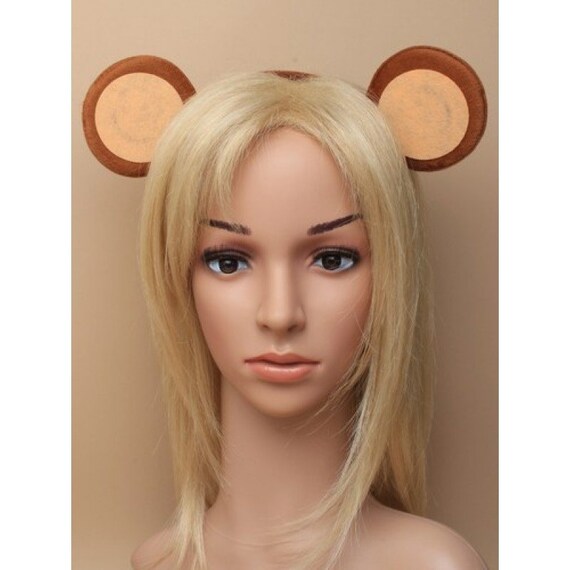 Monkey Ears /& Tail Set Fancy Dress Headband Chimp Costume Accessory Adult Child