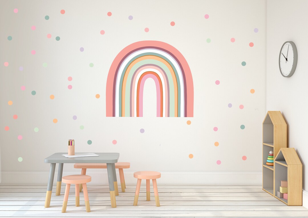 NEW Rainbow Arch Wall Decals LARGE includes Free Spot Decals Etsy