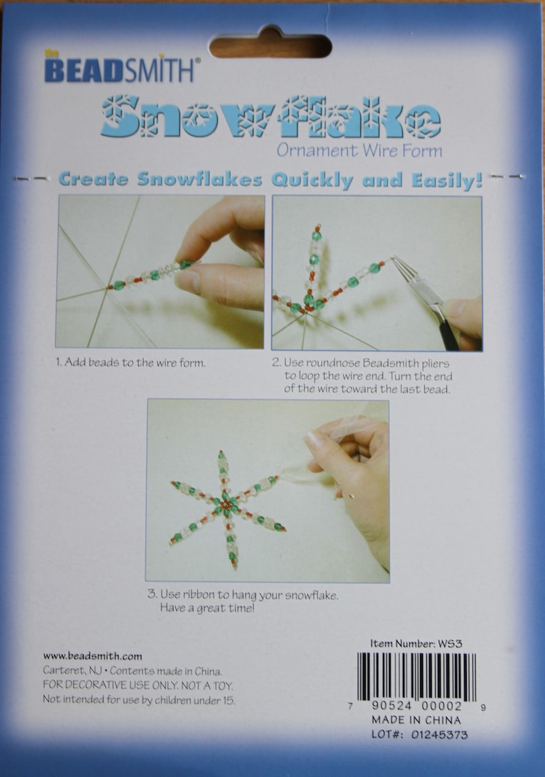 Wire Snowflake Form Snowflake Wire Forms- 3.75inches, 4.5inches, 6inches Packs, 9inches ...