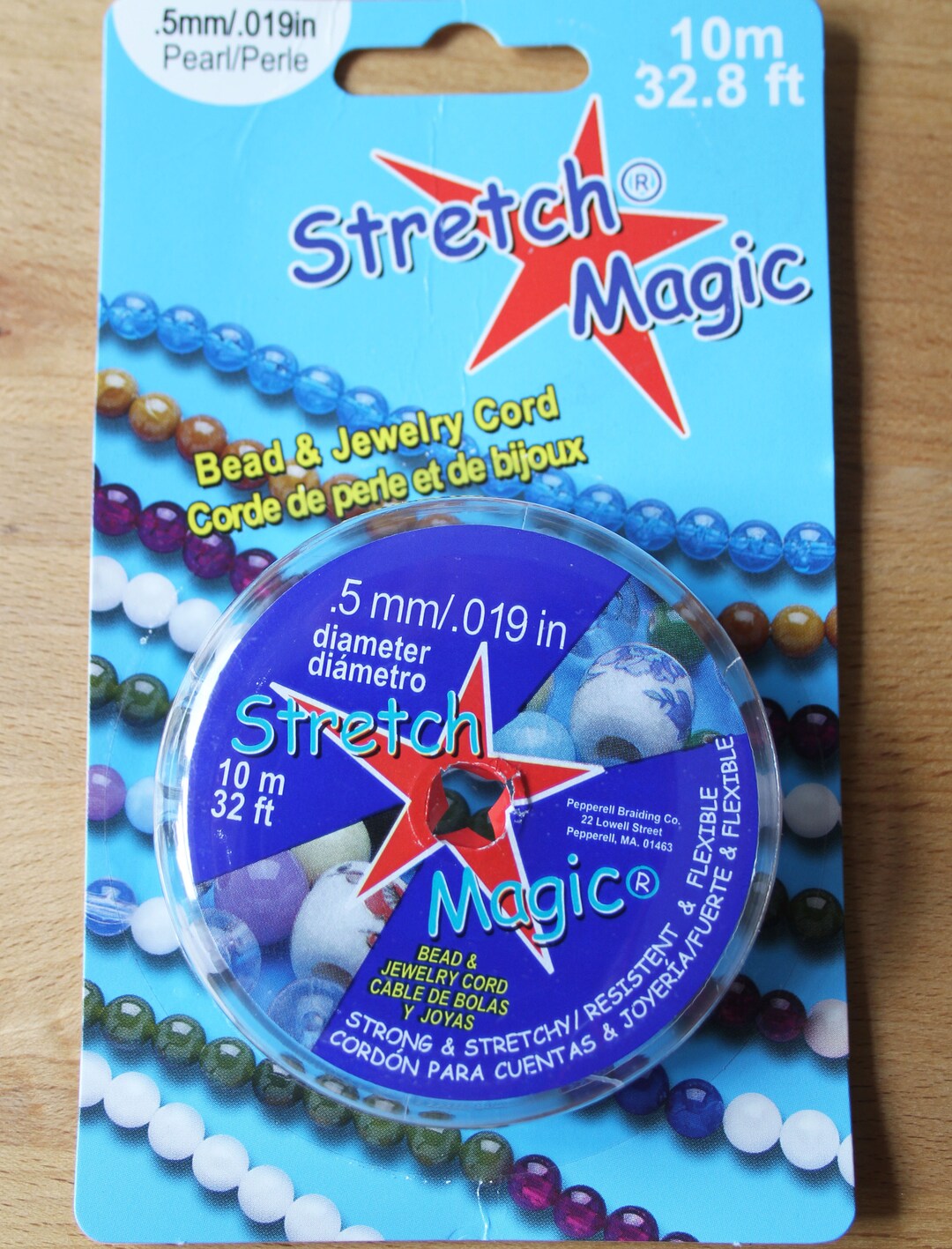 Stretch Magic Elastic Bead Cord in Pearl 0.5mm X 10m Great Etsy UK