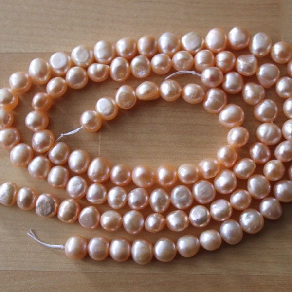 8-9mm Pearls (Baroque) Natural Freshwater Cultured A Grade  - Full Strand