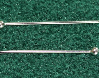 Ball Headpin Findings - Sterling Silver -Sold in Packs of 10- New Price