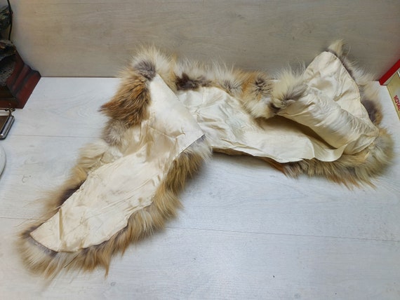 Vintage Fox Fur Scarf Drape Stole Wrap Collar Sha… - image 3