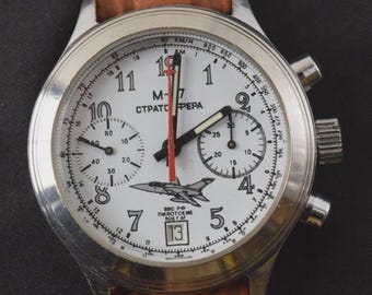 Reloj cronógrafo de piloto M-7 Stratosphere de la Fuerza Aérea Rusa, Aviación de la URSS