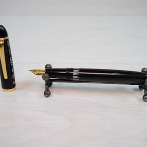 Vintage da collezione WWII GARANT NILOR Nib F nero & oro Fontana Penna Retrò