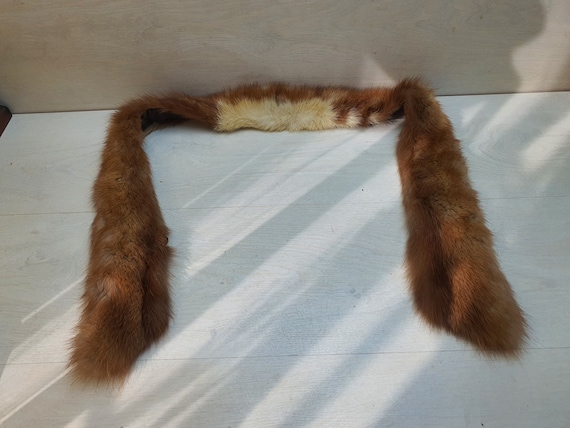 Vintage Fox Fur Scarf Drape Stole Wrap Collar Sha… - image 2