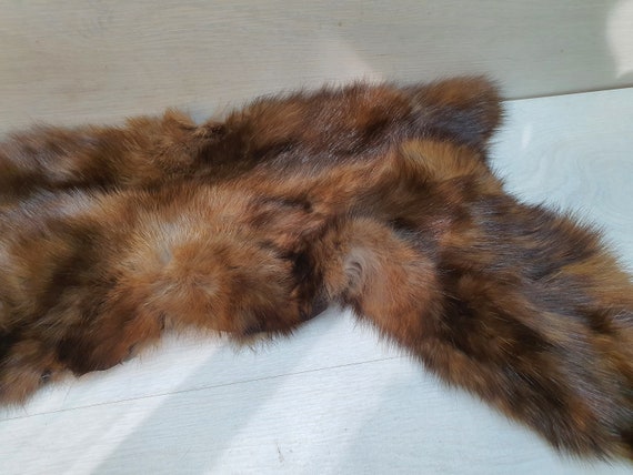 Vintage Fox Fur Scarf Drape Stole Wrap Collar Sha… - image 6