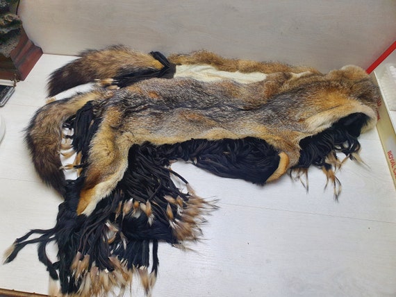 Vintage Fox Fur Scarf Drape Stole Wrap Collar Sha… - image 3