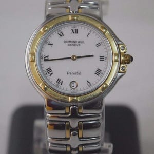 Vintage Raymond Weil Parsifal Steel & Gold Men's Watch Swiss