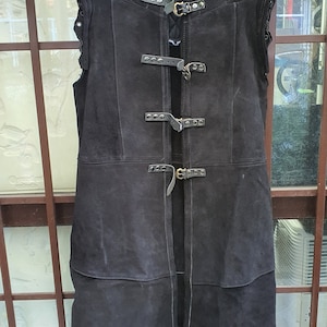 Collectible Unisex Genuine Leather Vest Coat Jackets Viking Celtic Warrior Medieval Adventurer Cosplay Costume Gambeson Executioner Size M-L