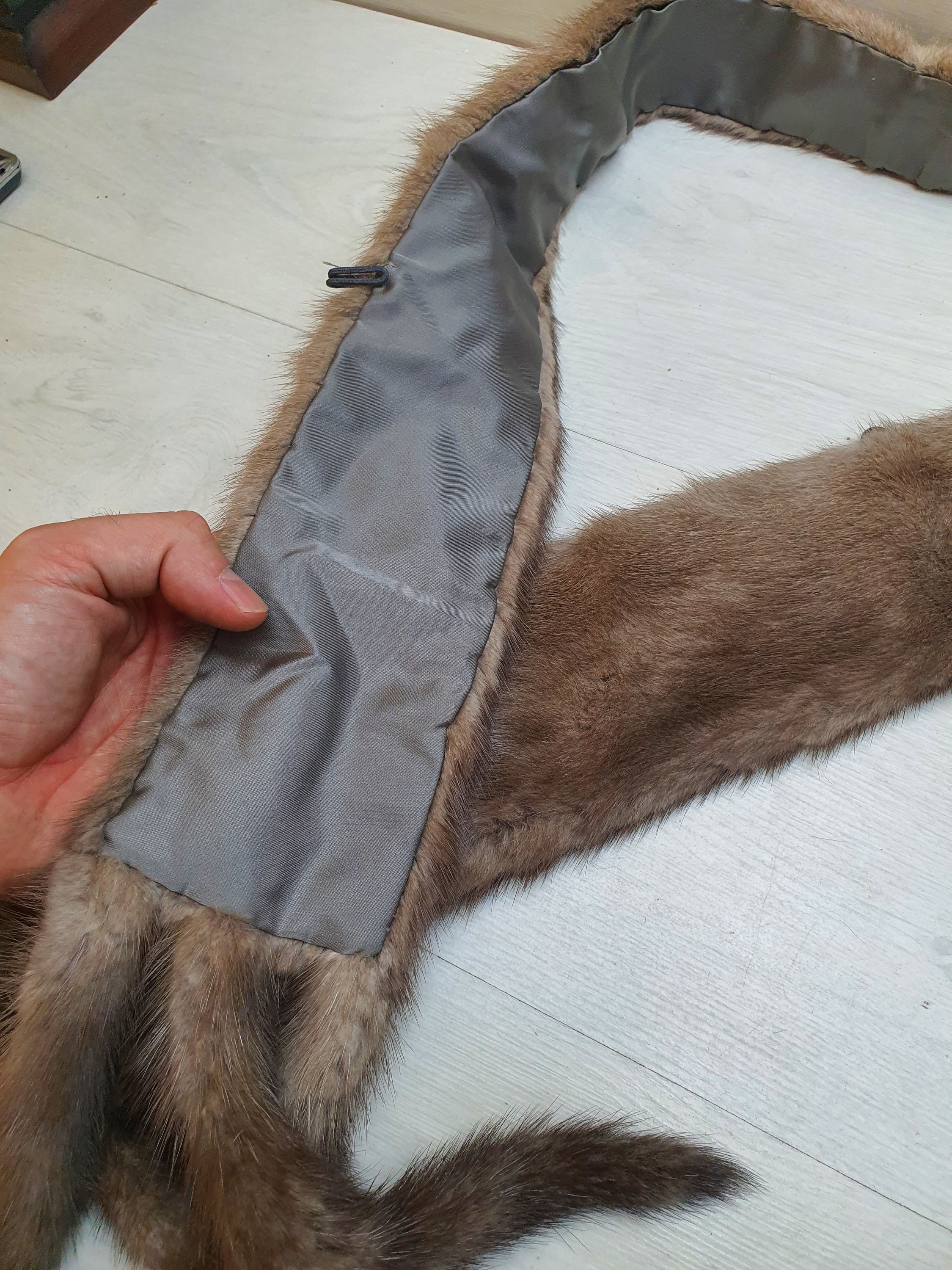 SNUGRUGS Sciarpa Extra Lunga In Vera Pelle Di Pecora Mongola, Marrone, Taglia Unica 180 Cm, Donna