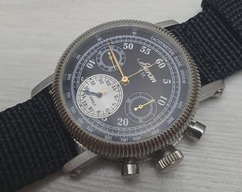 Vintage Chronograph Mechanical Watch Wristwatch BURAN V.M. N592999 Limited Edition Chronograph