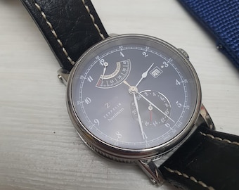 Vintage Collectible Automatic ZEPPELIN NORDSTERN Wristwatch Watch Aviation Style Aviator Blue Pilot Reserve