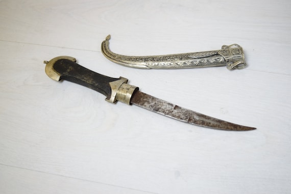 ヴィンテージ コレクション アラビア 東洋 ダガー ナイフ 金属装飾