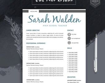 cv template free etsy