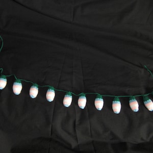 CHOOSE your FLAG - LGBT+ Hand-Knitted Fairy Lights-Gay, Lesbian, Bisexual, Pansexual, Transgender, Asexual, Non-Binary,Genderfluid,Aromantic