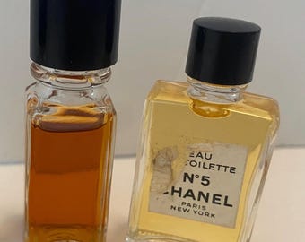 Authentic Vintage Chanel No 5  Perfumes 1/8th fl Oz. Perfume and One Commercial Sample Bottle. Finding  Your signature vintage fragrance.