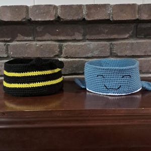 Crocheted Animal Basket: Whale or Bee Nursery Storage