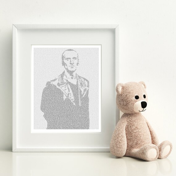 Dr Who Text Art The Ninth Doctor Who Wall Art Christopher Etsy
