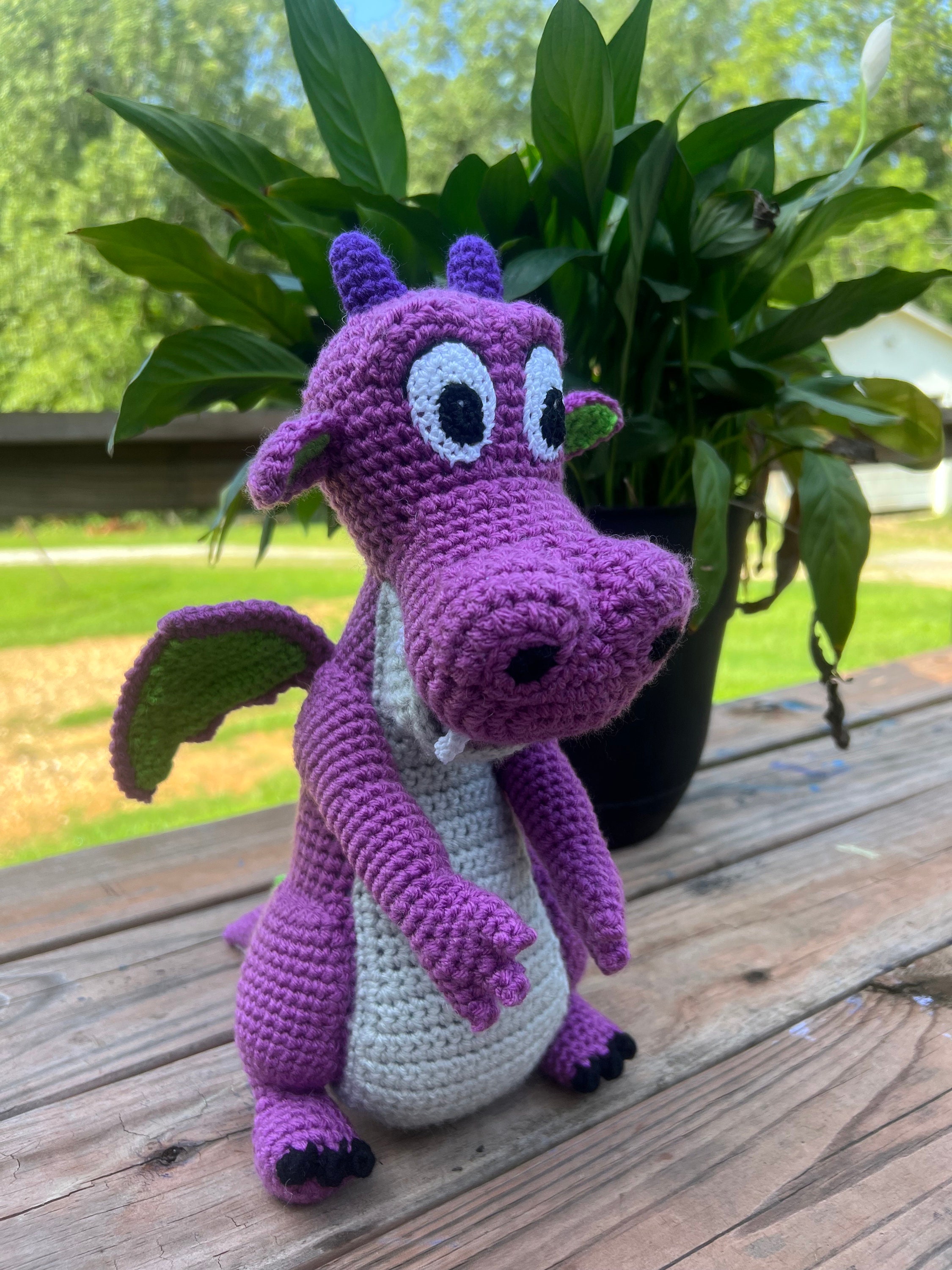 Purple dragon stuffed animal outlet