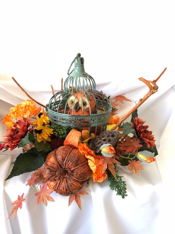 Fall Wedding Decor Gift For Couple Bird Cage Centerpiece Etsy