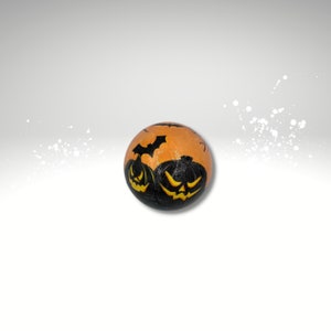 Jack O Lantern Ornament, Halloween Wreath Attachments, DIY Wreath Supplies, Black Orange Ornaments, Spooky Cute Mantel Decor, Halloween Tier