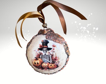 Handmade Skeleton Ornament: Spooky Halloween Tree Decor