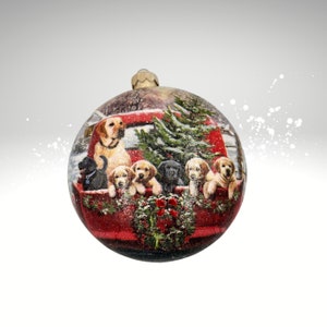 Labrador Retriever Ornament, Weihnachtsverzierung, Hundepapa Ornament, Hundemama Ornament, Weihnachtsglocke Ornament, Hundedekoration