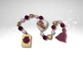 Valentine Tiered Tray Garland: Heart & Tassel Seasonal Decor