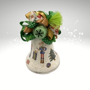 Handgemachte Maus Nussknacker Ornament, Weihnachtsandenken, Glocke hängende Dekoration, Nussknacker Ornament für Frauen, Maus König Urlaub Dekor