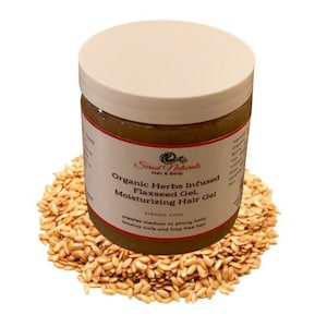 Organic Herbal Infused Flaxseed Gel, Moisturizing Hair Gel- (strong hold)