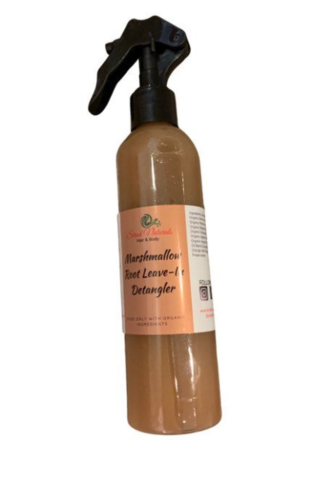 Marshmallow Root Leavein Detangler Natural Detangler Curl Etsy