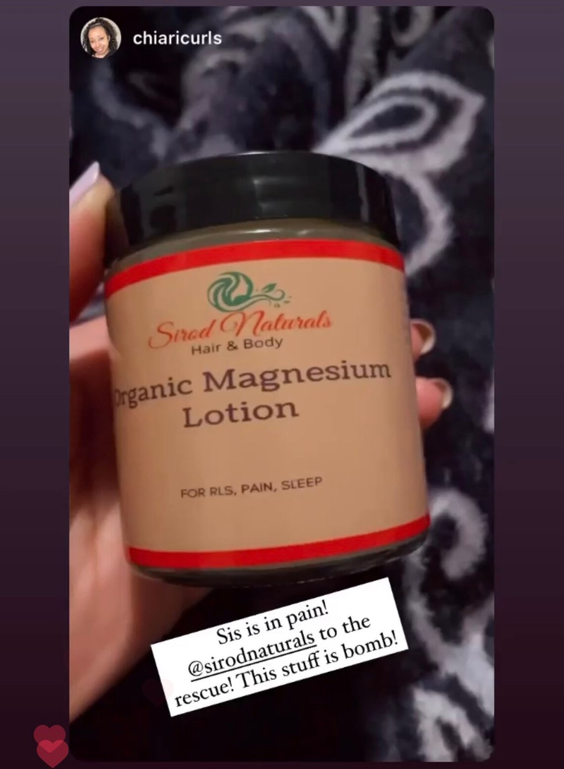 Organic Magnesium Lotion for RLS Pain Sleep Topical Etsy