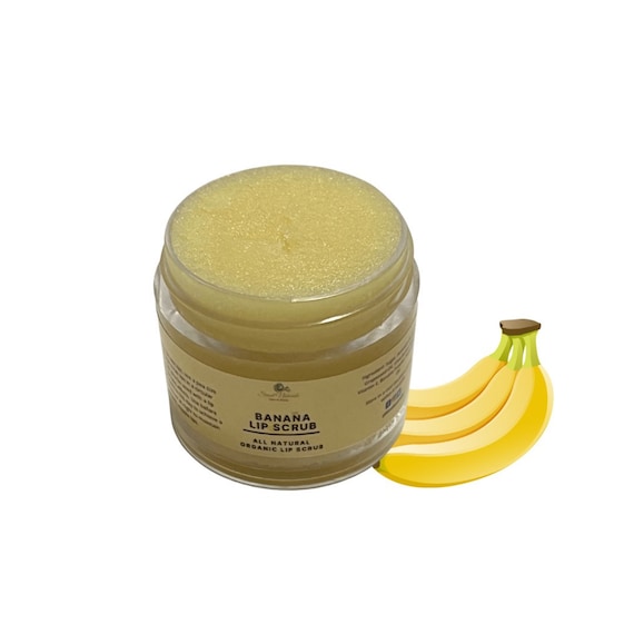 Banana Lip Scrub and Lip Balm Natural Lip Scrub Moisturizing Lip Scrub Lip  Balm Stocking Stuffer Gifts 