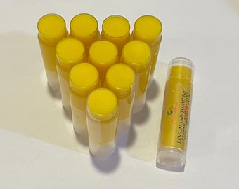 Lemon Turmeric Lip Balm: Organic Moisturizing Balm