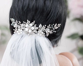 Wedding hair accessories Bridal hair piece Wedding headband Bridal back headpiece Crystal hairpiece Rhinestone headpiece Bridal Hair Jewelry