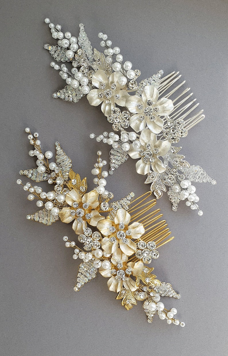 Bridal hair comb Rhinestone hair comb Crystal hair comb Bridal hair piece Wedding hair comb Rhinestone hair piece Crystal hair piece image 2