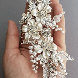 Bridal hair comb Rhinestone hair comb Crystal hair comb Bridal hair piece Wedding hair comb Rhinestone hair piece Crystal hair piece image 3