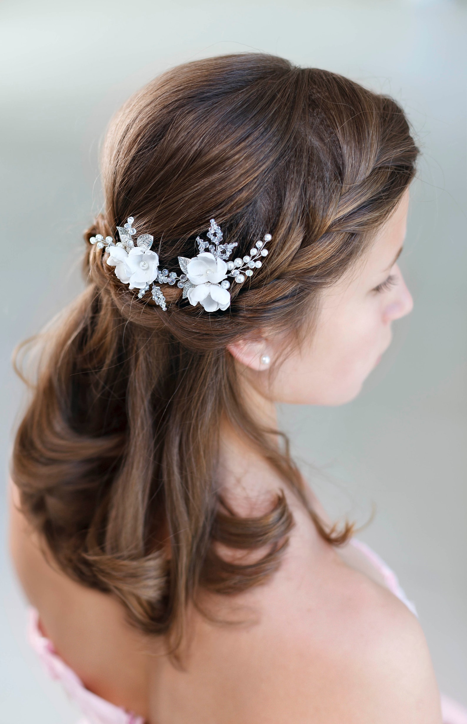 Burgundy Silk Flower Hair Pins Burgundy Rosebud Hair Pin Burgundy