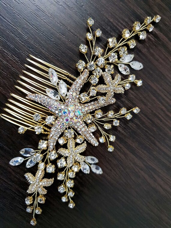 Starfish Hair Comb Starfish Bridal Hair Clip Beach Wedding - Etsy Starfish Hair Comb Starfish Bridal Hair Clip Beach Wedding - Etsy