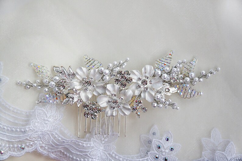 Bridal hair comb Rhinestone hair comb Crystal hair comb Bridal hair piece Wedding hair comb Rhinestone hair piece Crystal hair piece image 5