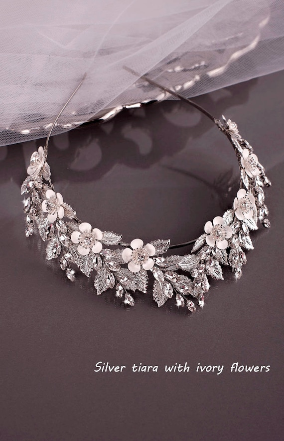 Bridal Tiara Wedding Tiara Bridal Hairpiece Rhinestone Tiara  display picture 2