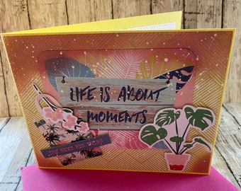 Handmade Retirement Card: Floral Fauna Theme